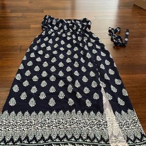Blue Maxi Dress. Size L